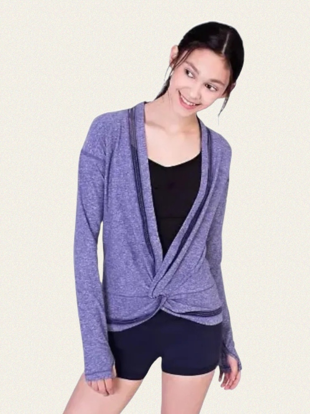 Ivivva Twist-Front Wrap Top